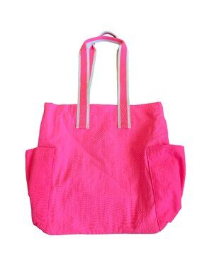 Universal Thread Canvas Structured Tote Bag Striped Straps Side One Size Women's